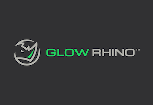 GlowRhino Horizontal Logo Color onBlack Cropped2